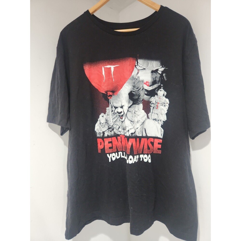 IT HORROR MOVIE Clown MENS Pennywise Graphic You'll Float Too T Shirt Size 2XL